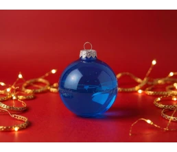 Стеклянный елочный шар 