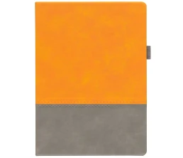 Ежедневник Horizon, недатированный, серый с оранжевым