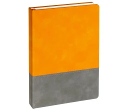 Ежедневник Horizon, недатированный, серый с оранжевым