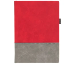 Ежедневник Horizon, недатированный, серый с красным