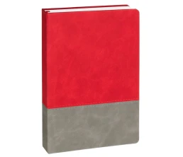 Ежедневник Horizon, недатированный, серый с красным