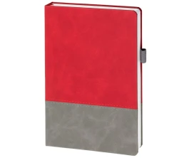 Ежедневник Horizon, недатированный, серый с красным