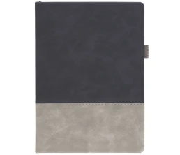 Ежедневник Horizon, недатированный, серый с черным