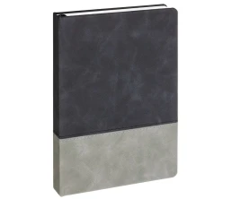 Ежедневник Horizon, недатированный, серый с черным