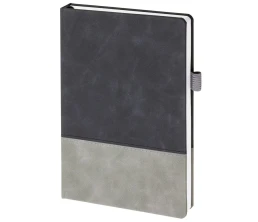 Ежедневник Horizon, недатированный, серый с черным