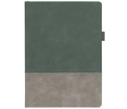 Ежедневник Horizon, недатированный, серый с зеленым