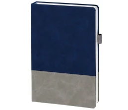 Ежедневник Horizon, недатированный, серый с синим