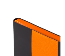 Ежедневник Bookmark, недатированный, черный с оранжевым