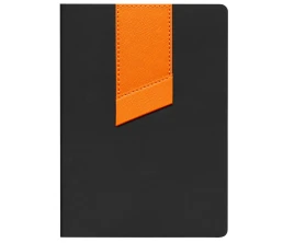 Ежедневник Bookmark, недатированный, черный с оранжевым