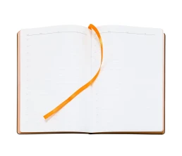 Ежедневник Bookmark, недатированный, черный с оранжевым