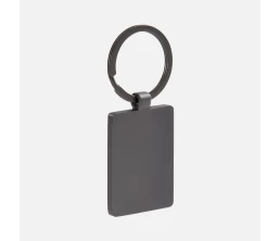 Брелок Gun Metal Leather Rectangle, графитовый