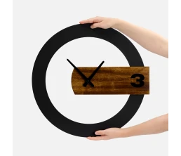 Часы TimeLord, черные с коричневым Часы TimeLord, черные с коричневым