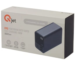 Внешний аккумулятор для ноутбуков «EpIQ», 100 Вт, 30000 mAh, темно-серый