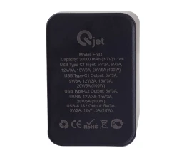 Внешний аккумулятор для ноутбуков «EpIQ», 100 Вт, 30000 mAh, темно-серый