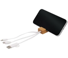 Универсальный кабель с подставкой 4-в-1 «Unicable», белый Универсальный кабель с подставкой 4-в-1 «Unicable», белый