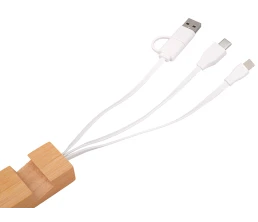 Универсальный кабель с подставкой 4-в-1 «Unicable», белый Универсальный кабель с подставкой 4-в-1 «Unicable», белый