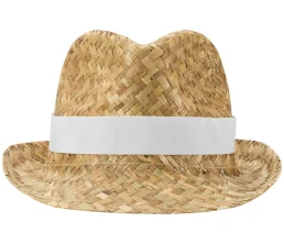 Pricus соломенная шляпа - Белый / Натуральный