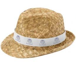 Pricus соломенная шляпа - Белый / Натуральный