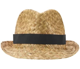 Pricus соломенная шляпа - сплошной черный / Натуральный