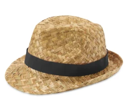 Pricus соломенная шляпа - сплошной черный / Натуральный