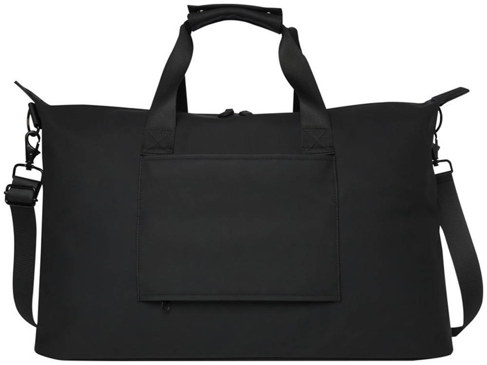 Спортивная сумка для ноутбука с диагональю экрана 15,6 дюйма Turner, изготовленная из переработанных материалов согласно стандарту GRS - сплошной черный Спортивная сумка для ноутбука с диагональю экрана 15,6 дюйма Turner, изготовленная из переработанных материалов согласно стандарту GRS - сплошной черный