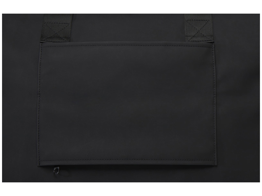 Спортивная сумка для ноутбука с диагональю экрана 15,6 дюйма Turner, изготовленная из переработанных материалов согласно стандарту GRS - сплошной черный Спортивная сумка для ноутбука с диагональю экрана 15,6 дюйма Turner, изготовленная из переработанных материалов согласно стандарту GRS - сплошной черный