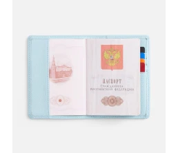 Обложка для паспорта Unison, голубая