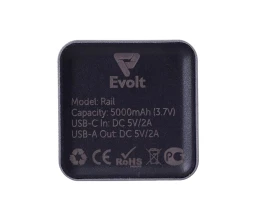 Внешний аккумулятор «Rail», 5000 mAh, темно-серый