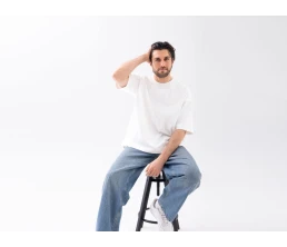 Футболка оверсайз «Beta.01» унисекс, молочный