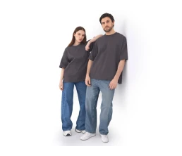 Футболка оверсайз «Beta.01» унисекс, темно-серый