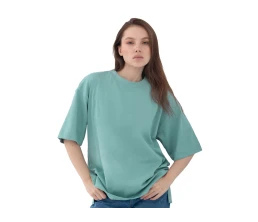 Футболка оверсайз «Beta.01» унисекс, пыльный бирюзовый