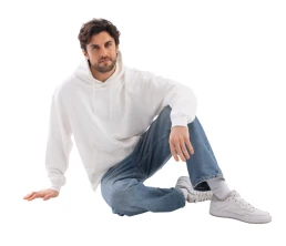 Худи оверсайз «Alpha.01» унисекс, молочный