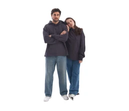 Худи оверсайз «Alpha.01» унисекс, темно-серый