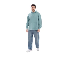 Худи оверсайз «Alpha.01» унисекс, пыльный бирюзовый