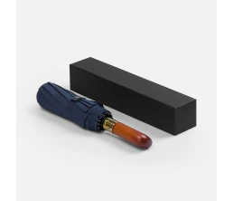 Зонт складной Cloudburst в подарочной упаковке, темно-синий Зонт складной Cloudburst в подарочной упаковке, темно-синий