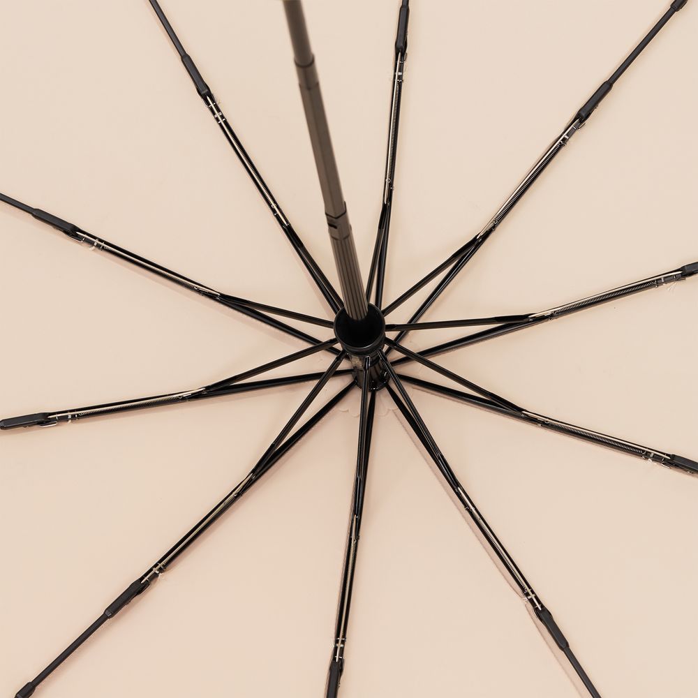 Зонт складной Cloudburst в подарочной упаковке, бежевый Зонт складной Cloudburst в подарочной упаковке, бежевый