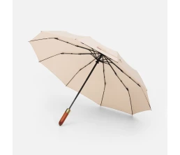 Зонт складной Cloudburst в подарочной упаковке, бежевый Зонт складной Cloudburst в подарочной упаковке, бежевый