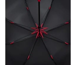 Зонт-трость Hidecolor с цветными спицами, черный с красным