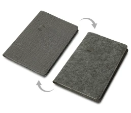 Двустороннее портфолио из рпет-фетра и искусственной кожи "Felt", серый