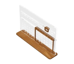 Вечный календарь Evermore 210х127 мм: фанера 3 мм, орг стекло 4 мм, упаковка в плотный крафт конверт