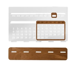 Вечный календарь Evermore 210х127 мм: фанера 3 мм, орг стекло 4 мм, упаковка в плотный крафт конверт