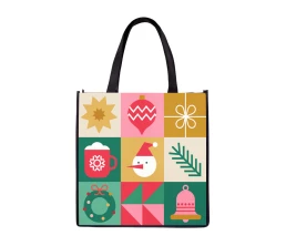 Сумка для шопинга с донной складкой и ручкой из нетканого PET материала