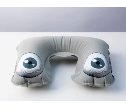 Надувная подушка под шею в чехле Sleep, темно-серая