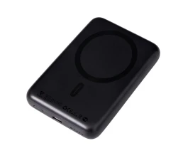 Магнитный внешний беспроводной аккумулятор «Polarix», QC/PD, 10000 мАч, черный