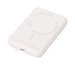 Магнитный внешний беспроводной аккумулятор «Polarix», QC/PD, 10000 мАч, слоновая кость