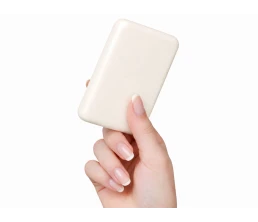 Магнитный внешний беспроводной аккумулятор «Polarix», QC/PD, 10000 мАч, слоновая кость