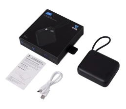 Внешний аккумулятор со встроенным кабелем «Liri», QC/PD, 10000 мАч, черный