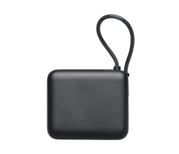 Внешний аккумулятор со встроенным кабелем «Liri», QC/PD, 10000 мАч, черный