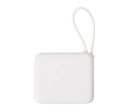 Внешний аккумулятор со встроенным кабелем «Liri», QC/PD, 10000 мАч, теплый белый