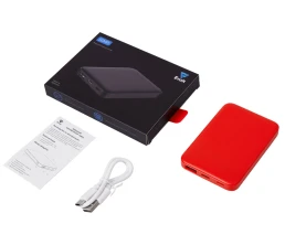 Внешний аккумулятор «Simp», 5000 мАч, красный